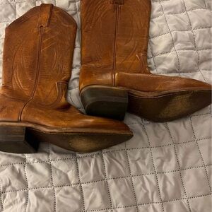 Frye Tan Leather Western Boots